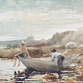Boys on the Beach Painting by Winslow Homer