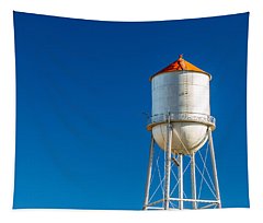 Small Town Water Tower Tapestry