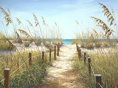 Sea Oat Path Poster