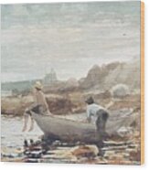 Boys On The Beach Wood Print